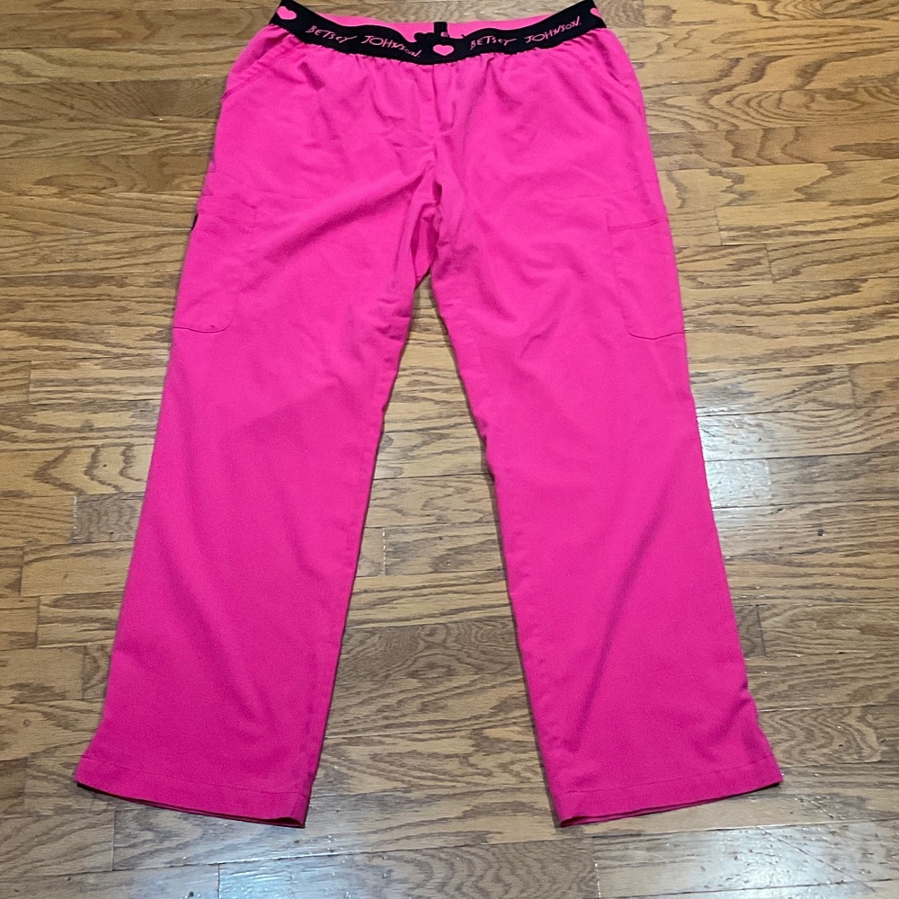 Betsey Johnson Pink Scrub Pants